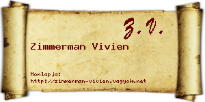 Zimmerman Vivien névjegykártya